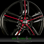 RONAL R57 7,5x19 5x108 ET55.00 mcr jetblack-red spoke