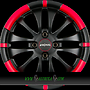 RONAL R59 6x15 4x100 ET35.00 jetblack-matt-red rim