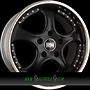  RAL CUP 10x18 5x130 ET54.00 schwarz mit edelstahlhorn