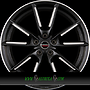 BORBET LX 8,5x20 5x108 ET45.00 black matt spoke rim polished