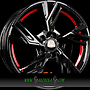 MAM MAM RS5 7,5x17 5x112 ET30.00 black painted red inside (bpri)