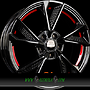 MAM MAM RS6 7,5x17 5x120 ET35.00 black painted red inside (bpri)