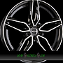  FASTEN 8x18 5x112 ET45.00 black diamond