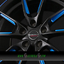 BORBET LX 8x19 5x108 ET45.00 black matt spoke rim blue polished