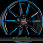 BORBET LX 8x19 5x108 ET45.00 black matt spoke rim blue polished