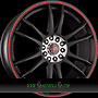KESKIN KT12 Racing 8x18 5x108 ET45.00 matt black lip red (mblr)