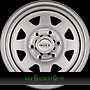 DOTZ DAKAR - Ohne Zubehör 6x15 5x139,7 ET0.00 silver - silber - offroad stahlfelge