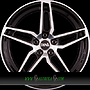 DBV 5DS 005 8x19 5x112 ET35.00 schwarz glänzend front poliert
