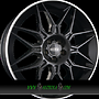 DOTZ LONGBEACH 9,5x21 5x112 ET37.00 dark - schwarz glänzend poliertes horn