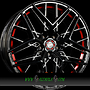 KESKIN KT25 8,5x20 5x120 ET30.00 black painted red inside (bpri)
