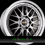 BBS LM 7,5x17 4x100 ET40.00 diamond black - felgenbett diamantgedreht