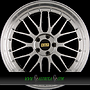 BBS LM 7,5x17 4x100 ET40.00 brillantsilber - felgenbett diamantgedreht