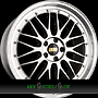 BBS LM 7,5x17 4x100 ET40.00 brillantsilber - felgenbett diamantgedreht