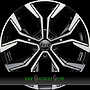  CARVER 7,5x18 5x100 ET40.00 noir brillant face polie - bright black machined