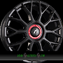  DM10 8x18 5x108 ET45.00 black red ring