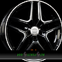 MAK AURUM 8x19 5x112 ET48.00 gloss black mirror ring