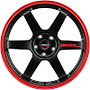 BORBET 8.5Jx19 H2 ET35 5x114.3x72.5 DESIGN DB8GT2 black matt rim red RL:700kg BORBET 8,5x19  ET35.00 