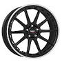 DOTZ SONOMA DARK black matt polished lip 8.5Jx20 8,5x20 5x108 ET0.00 